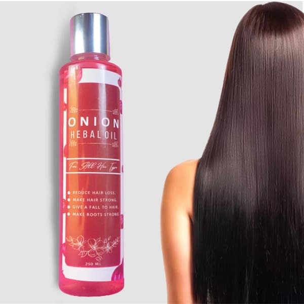 Best Herbal Onion Hair Oil - Hair Fall Control and Anti Frizz Oil - 250 Gram
